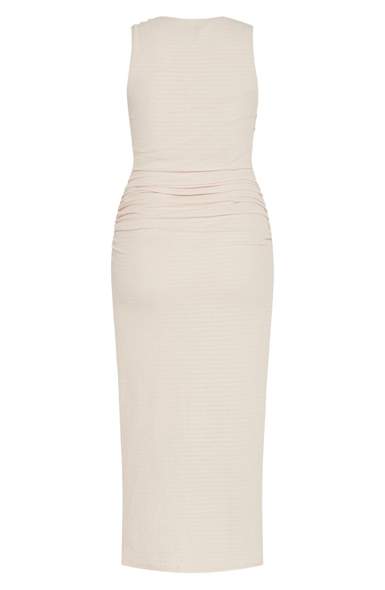 City Chic Fion Sleeveless Sheath Dress, Alternate, color, Oat