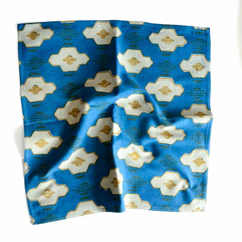 Ichcha Modern Block Print Cloth Napkins In Blue
