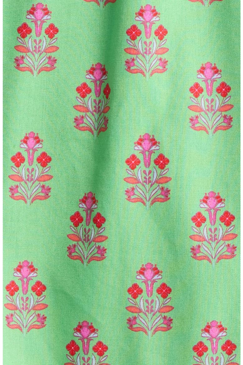 Darley Floral Tiered Cotton Dress, Alternate, color, LIME-MULTI