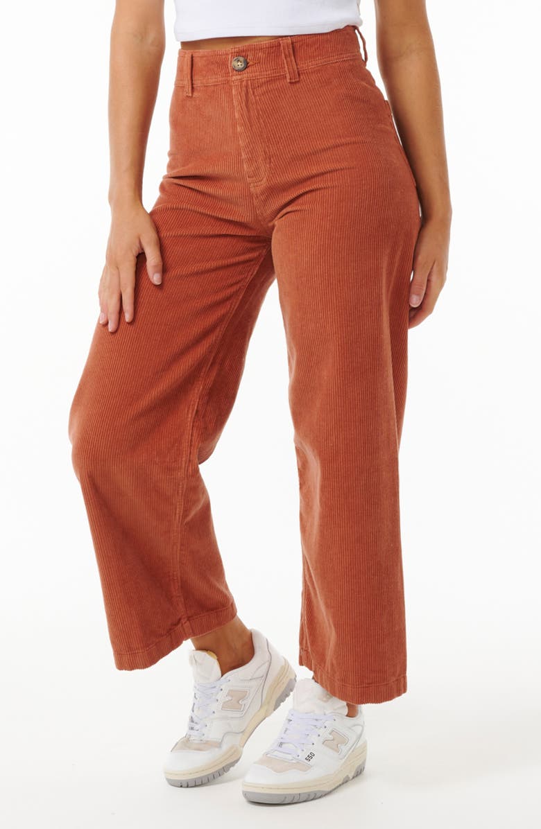 Rip Curl Stevie Cotton Corduroy Ankle Pants, Main, color, 