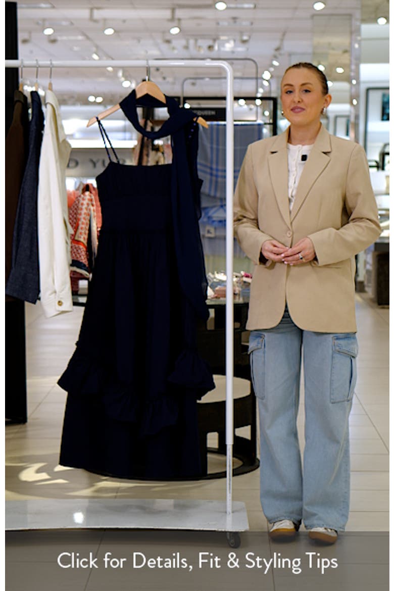 Juno Ruffle Midi Dress & Sheer Scarf video