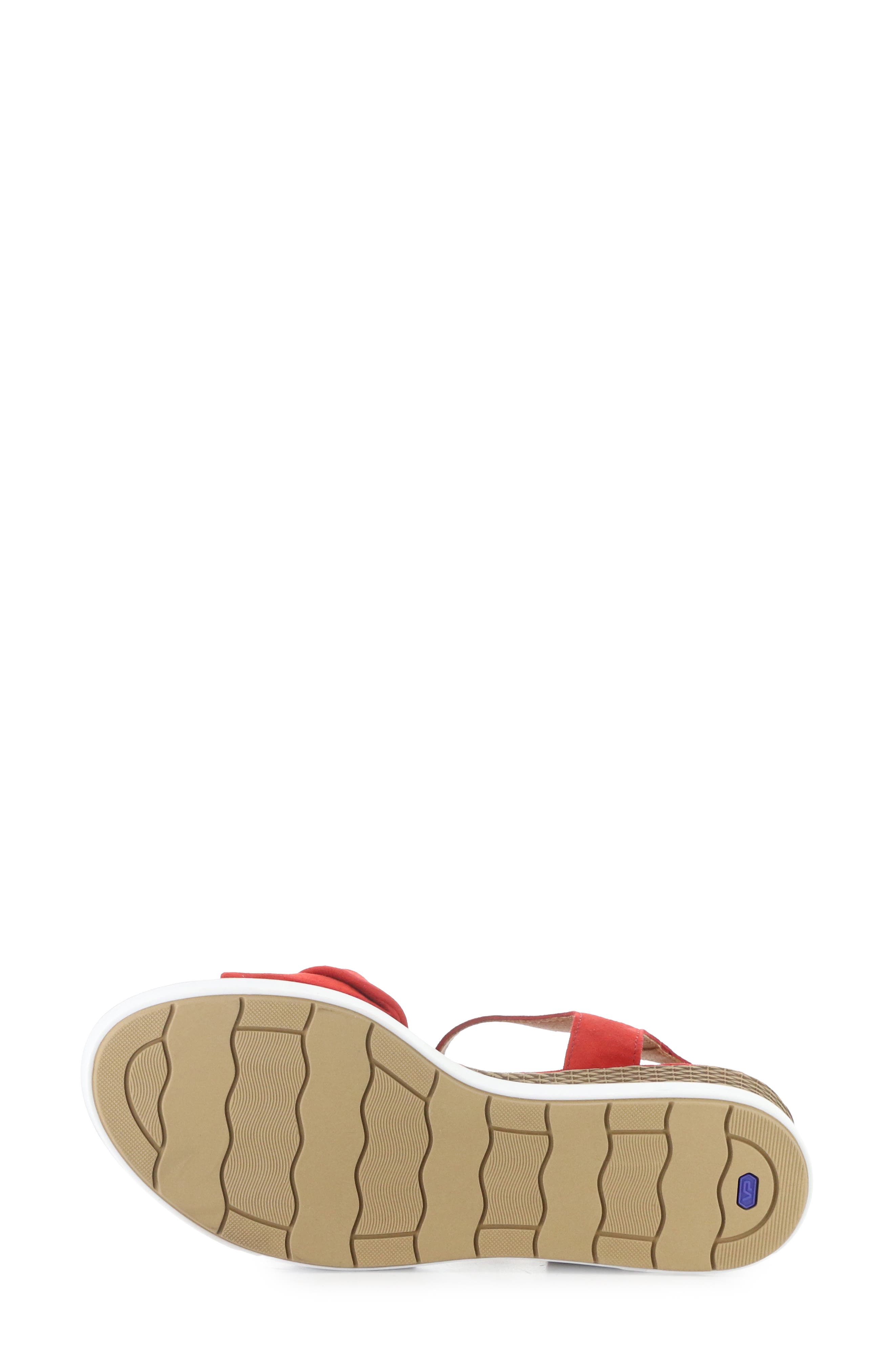 Avon Platform Wedge Sandal, Alternate, color, RED