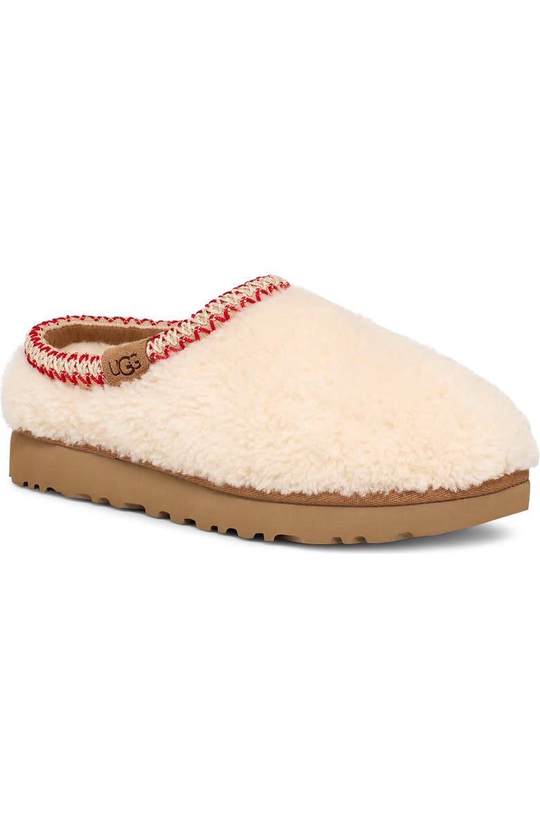 UGG<sup>®</sup> Tasman Maxi Curly Genuine Shearling Slipper, Main, color, Natural