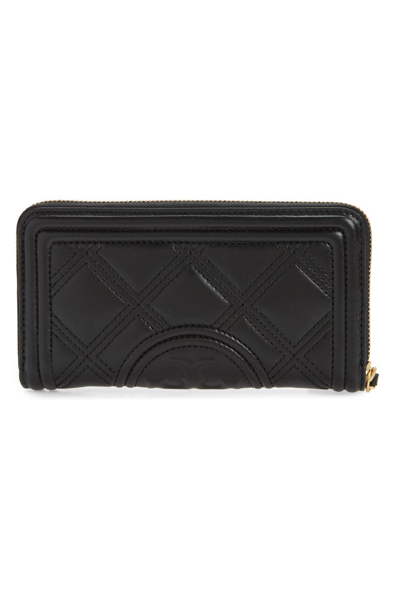 Fleming Quilted Leather Continental Wallet, Alternate, color, BLACK