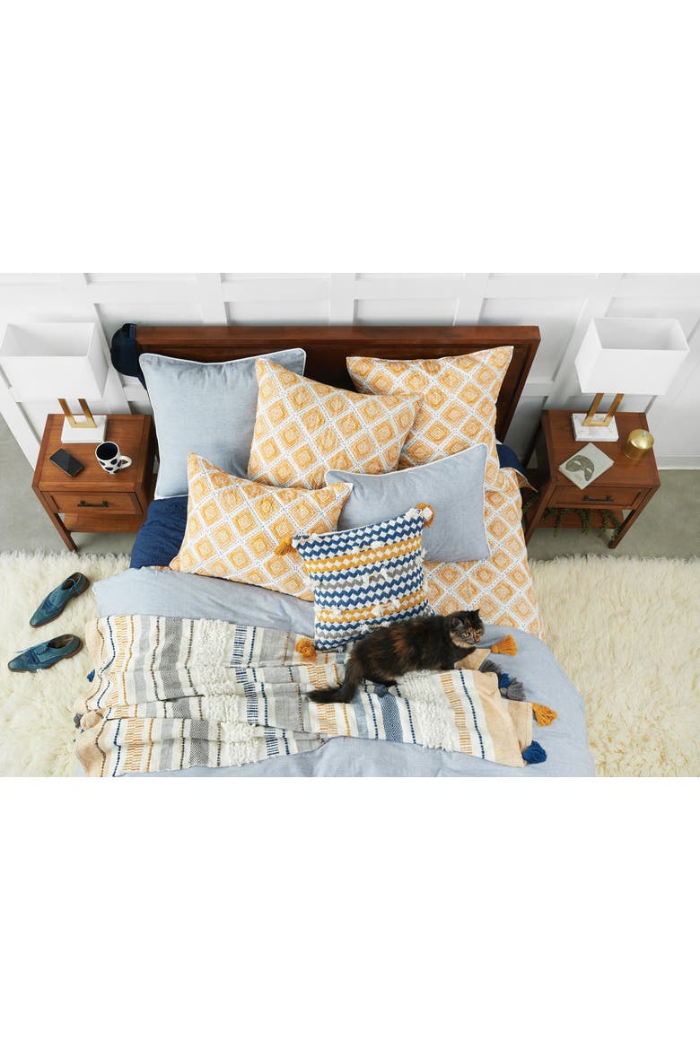 20" x 26" Carver Geometric Cotton Standard Sham - Machine Washable, Alternate, color, Yellow
