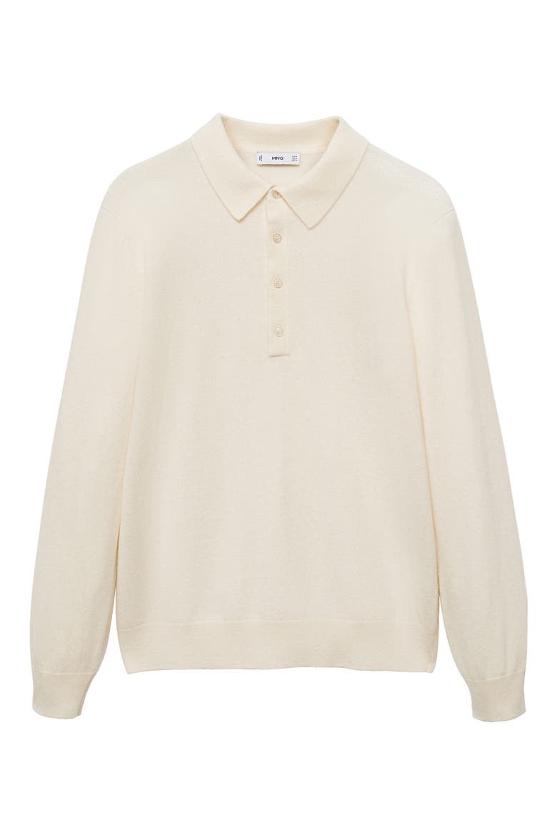 Cashmere Polo Sweater, Alternate, color, ECRU