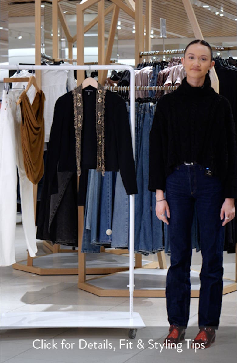 Metallic Tweed Detail Stretch Crepe Jacket, sales video thumbnail