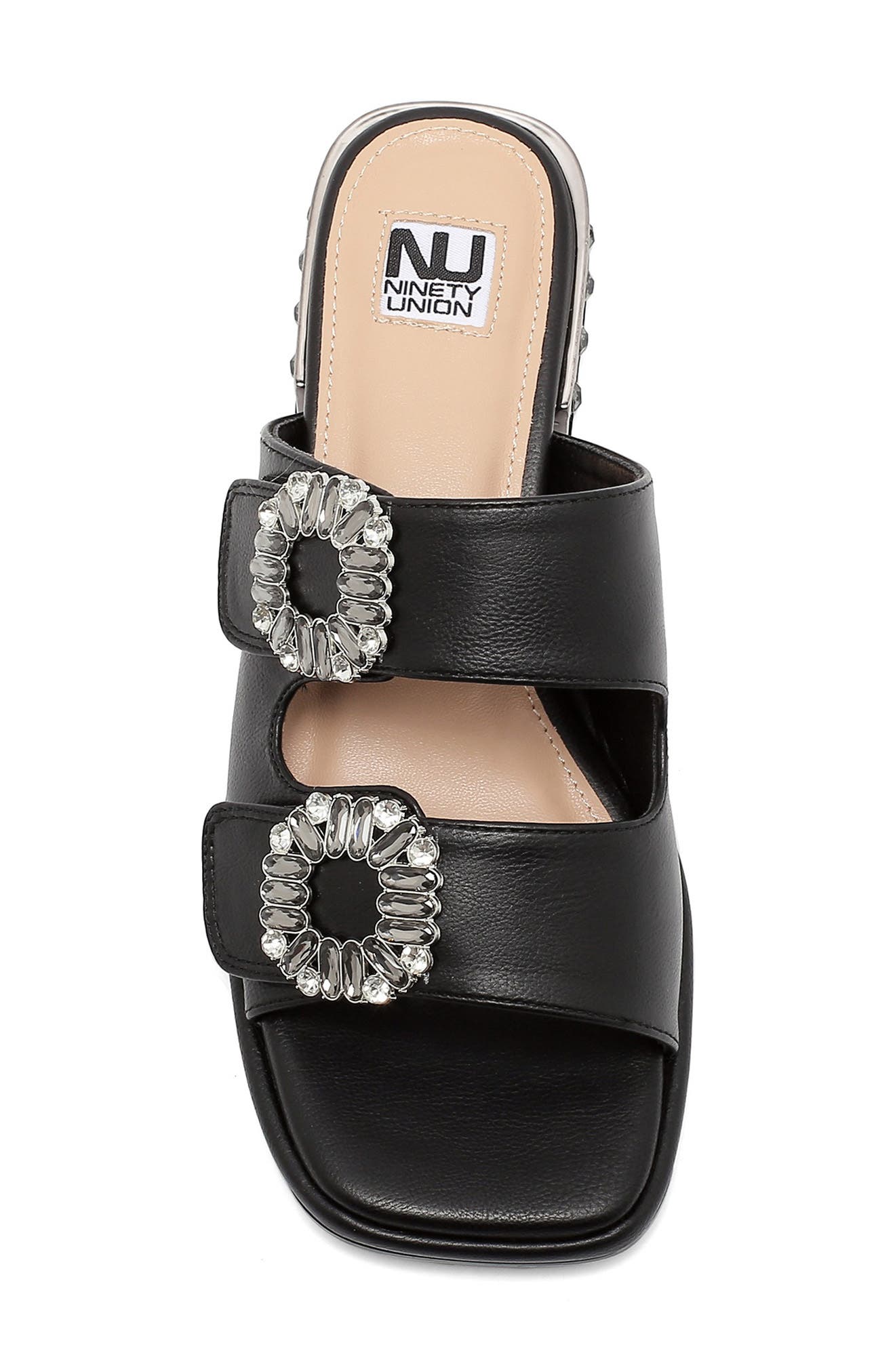 Resort Rhinestone Slide Sandal, Alternate, color, BLACK