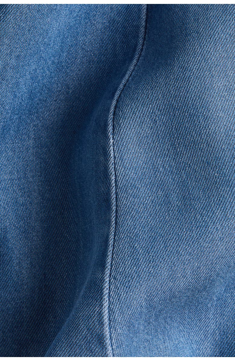 H&M Mama tie-belt denim dress, Alternate, color, Denim Blue