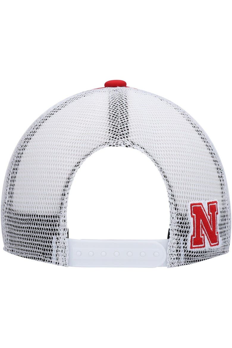 Men's adidas Scarlet/White Nebraska Huskers Foam Trucker Snapback Hat, Alternate, color, Scarlet