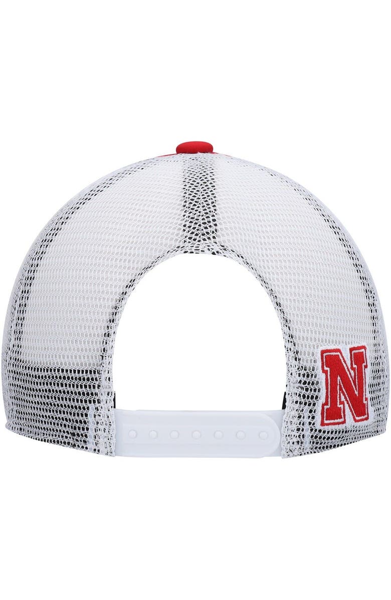 adidas Men's adidas Scarlet/White Nebraska Huskers Foam Trucker Snapback Hat, Alternate, color, 