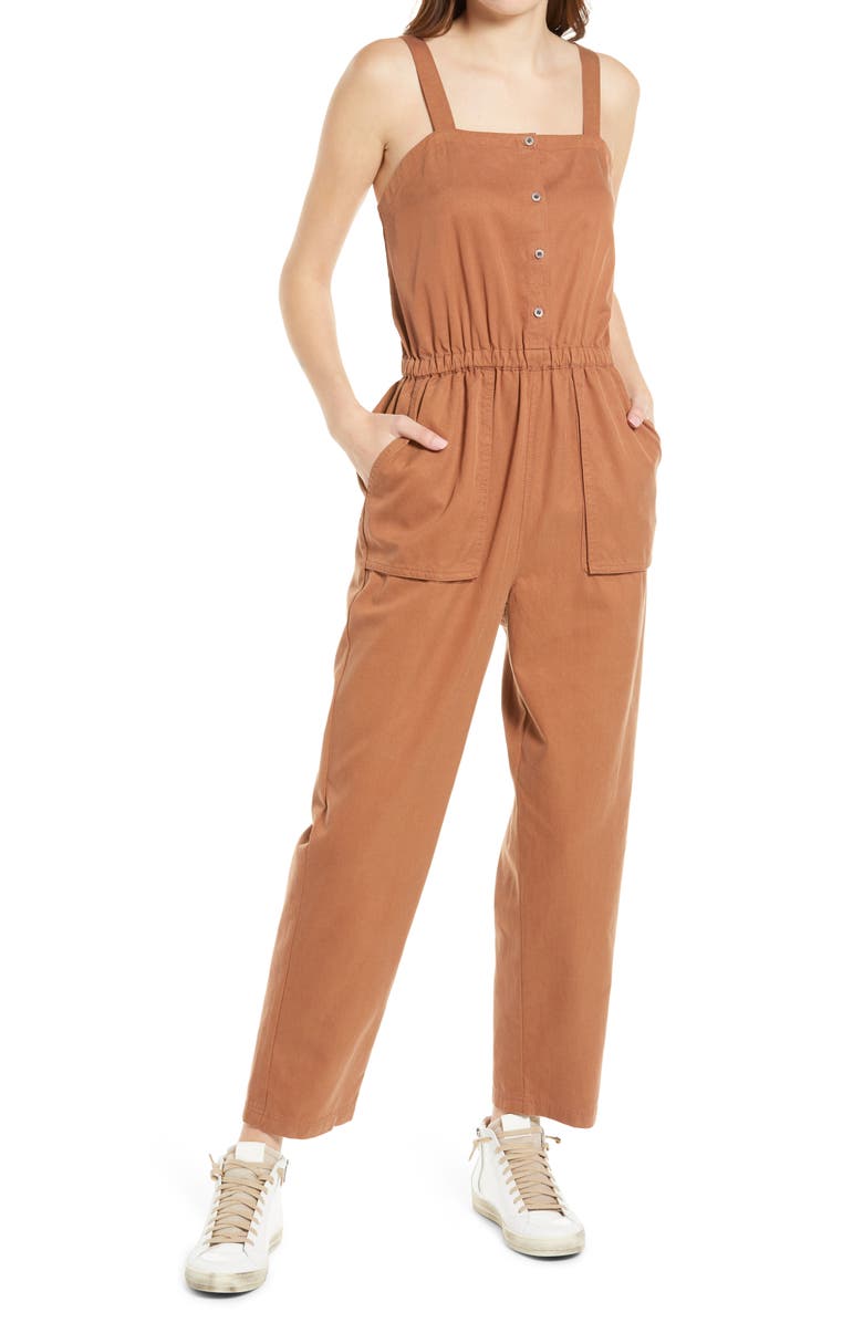 Treasure & Bond Sleeveless Utility Jumpsuit, Main, color, 