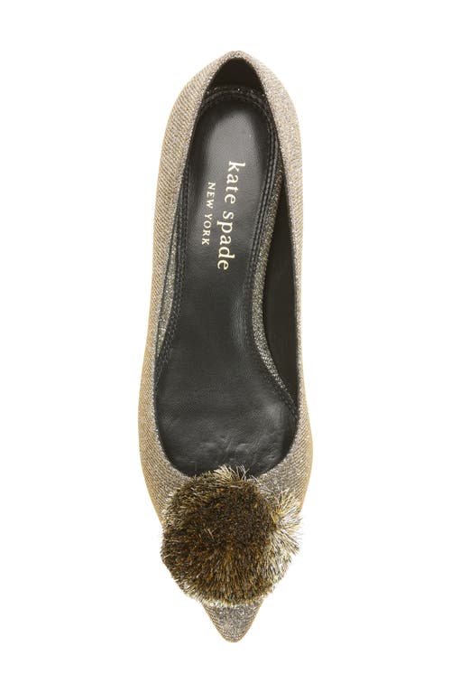 Kate Spade New York Amour Pompom Flat In Neutral