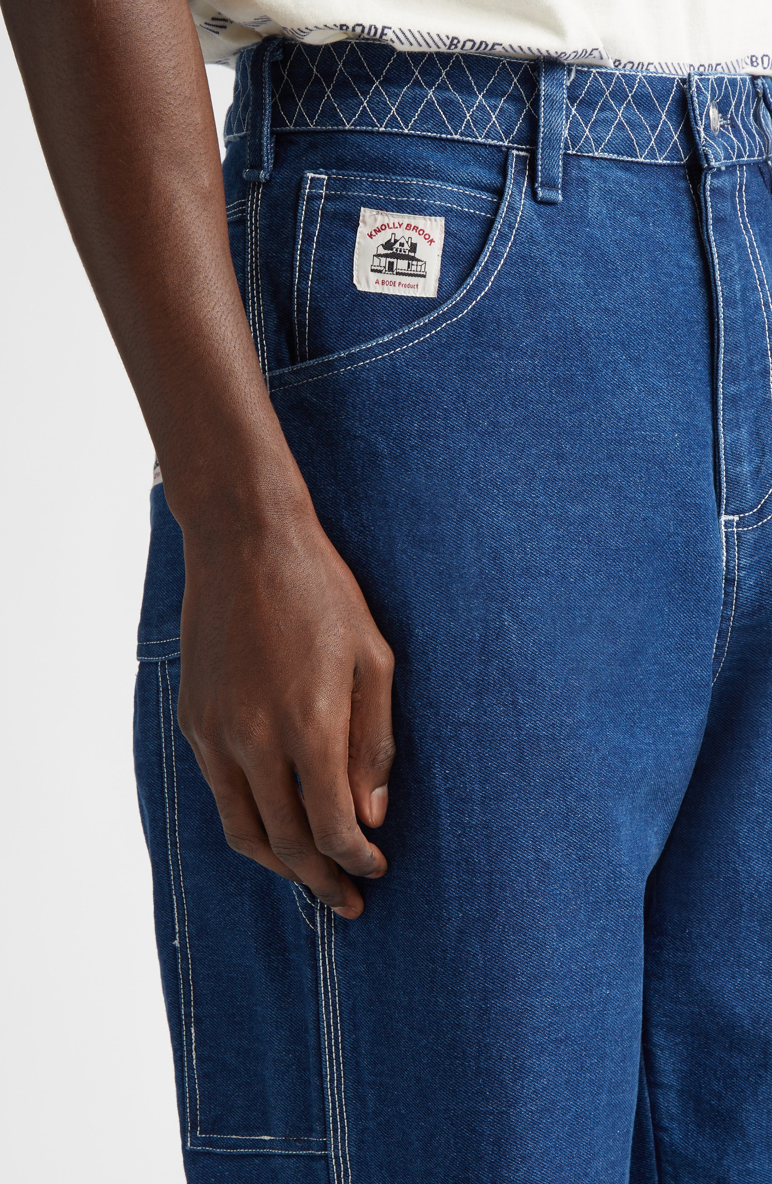 Embroidered Denim Knolly Brook Trousers (Men) | Nordstrom