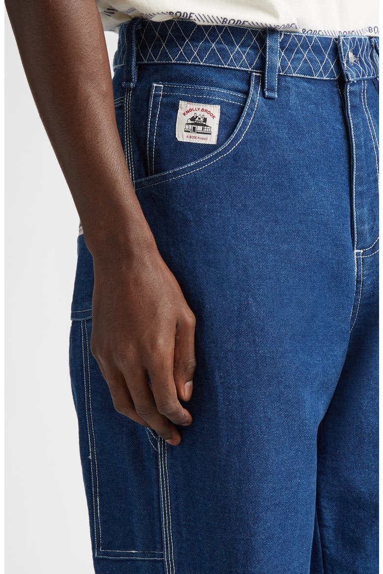 Embroidered Denim Knolly Brook Trousers, Alternate, color, INDIGO