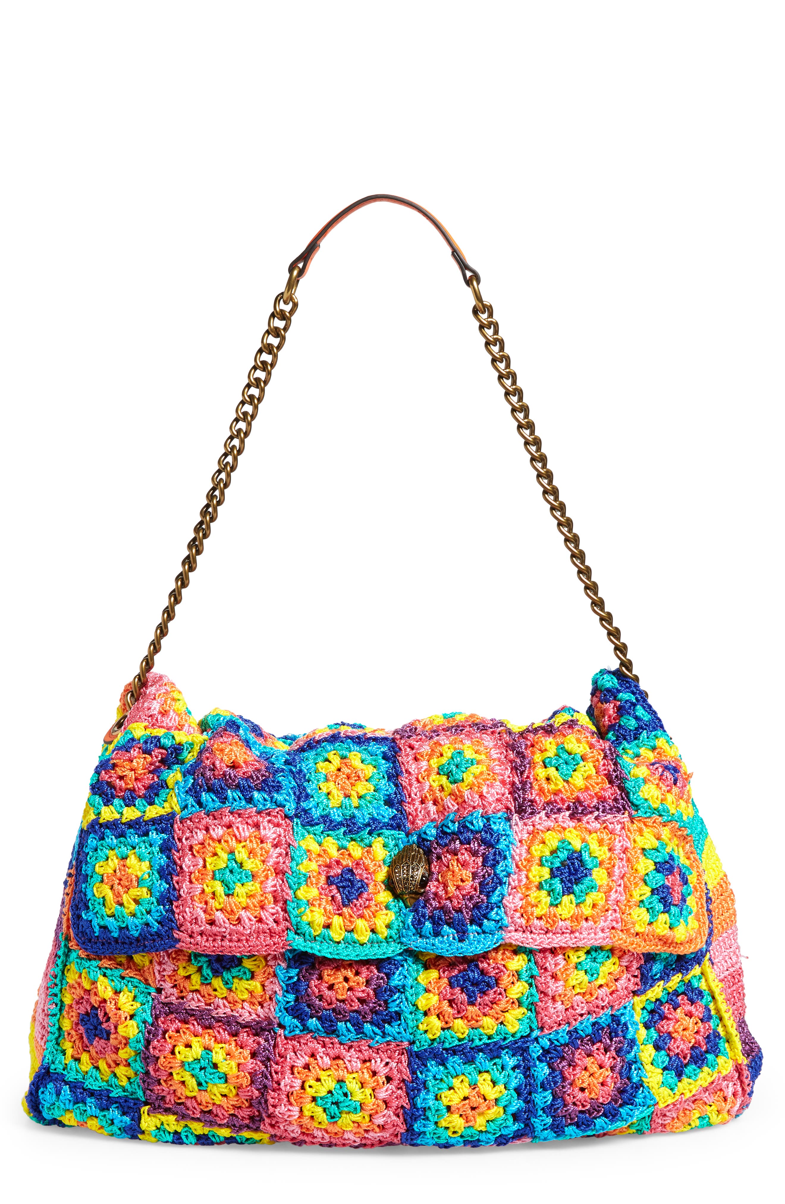 Kurt Geiger London XXL Kensington Crochet Shoulder Bag, Main, color, 