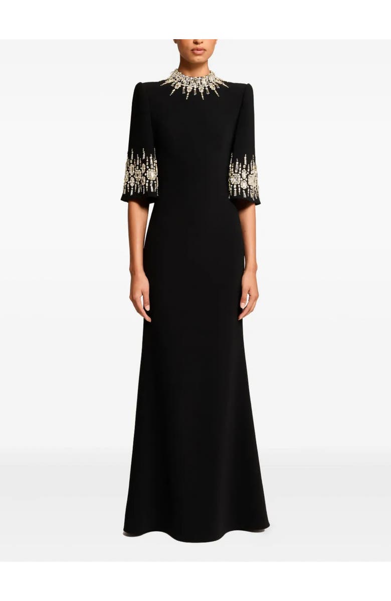 Jenny Packham Ilana Embellished Maxi Dress, Alternate, color, Liquorice