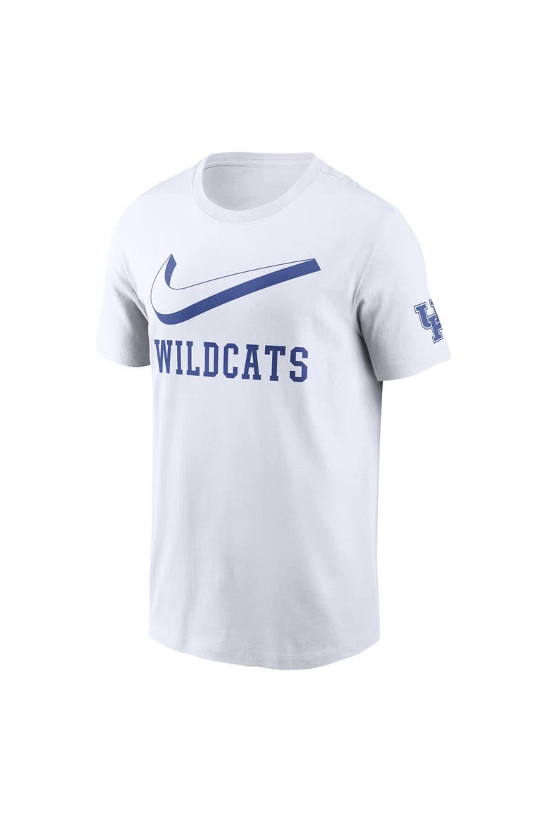 Men's Nike White Kentucky Wildcats Primetime 2-Hit Swoosh T-Shirt, Alternate, color, White