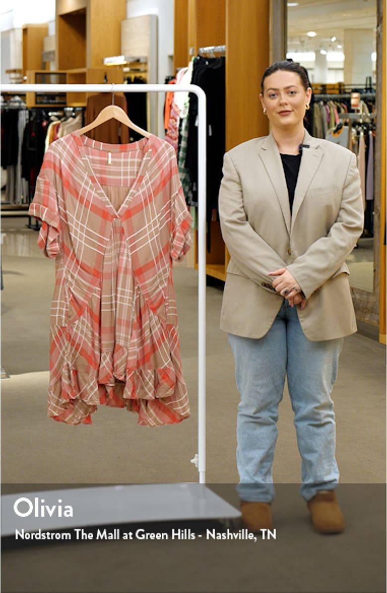 Agnes Plaid Asymmetric Hem Minidress, sales video thumbnail