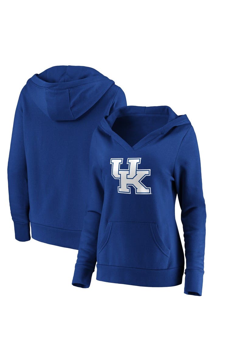 FANATICS Women's Fanatics Branded Royal Kentucky Wildcats Primary Logo V-Neck Pullover Hoodie, Main, color, 