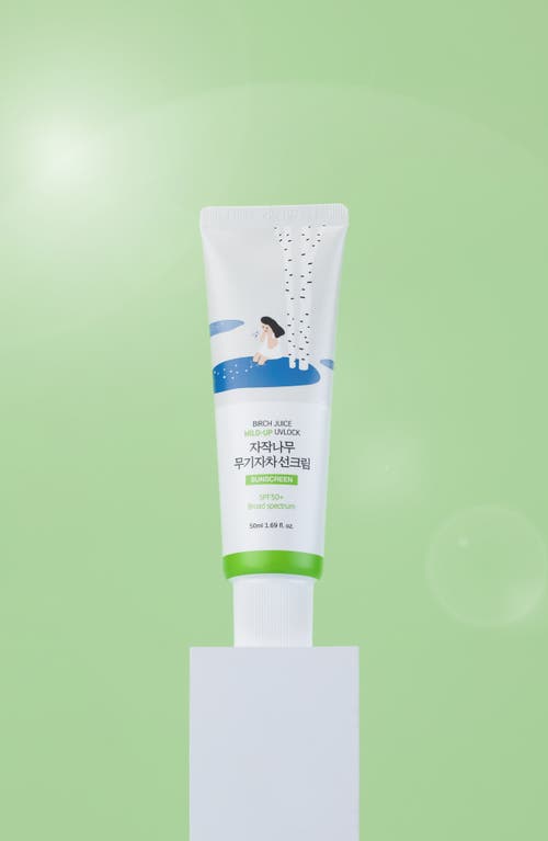 Round Lab Birch Mild-up Sunscreen Uvlock Spf 50+ Broad Spectrum In Transparent