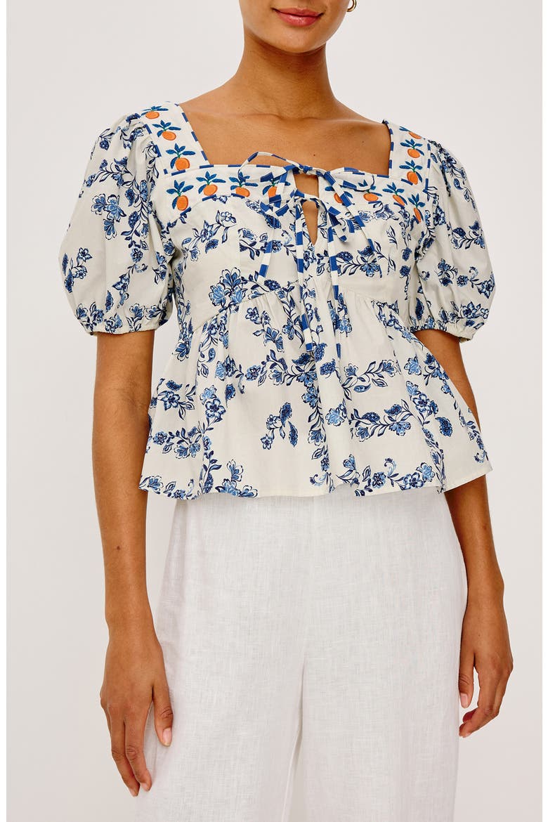 Presley Floral Print Puff Sleeve Shirt, Main, color, CERAMIC FLORAL