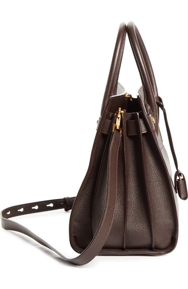 Saint Laurent Small Sac de Jour Leather Top Handle Bag, Alternate, color, Arabica