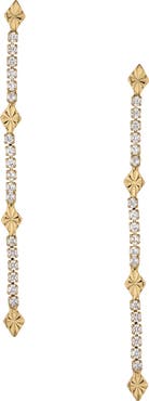 Ettika Crystal Linear Drop Earrings