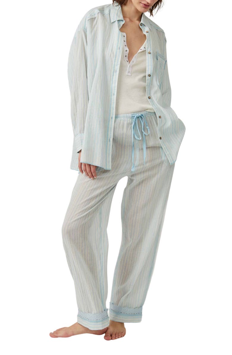 Free People Sleep Mode Cotton Pajama Top, Alternate, color, 