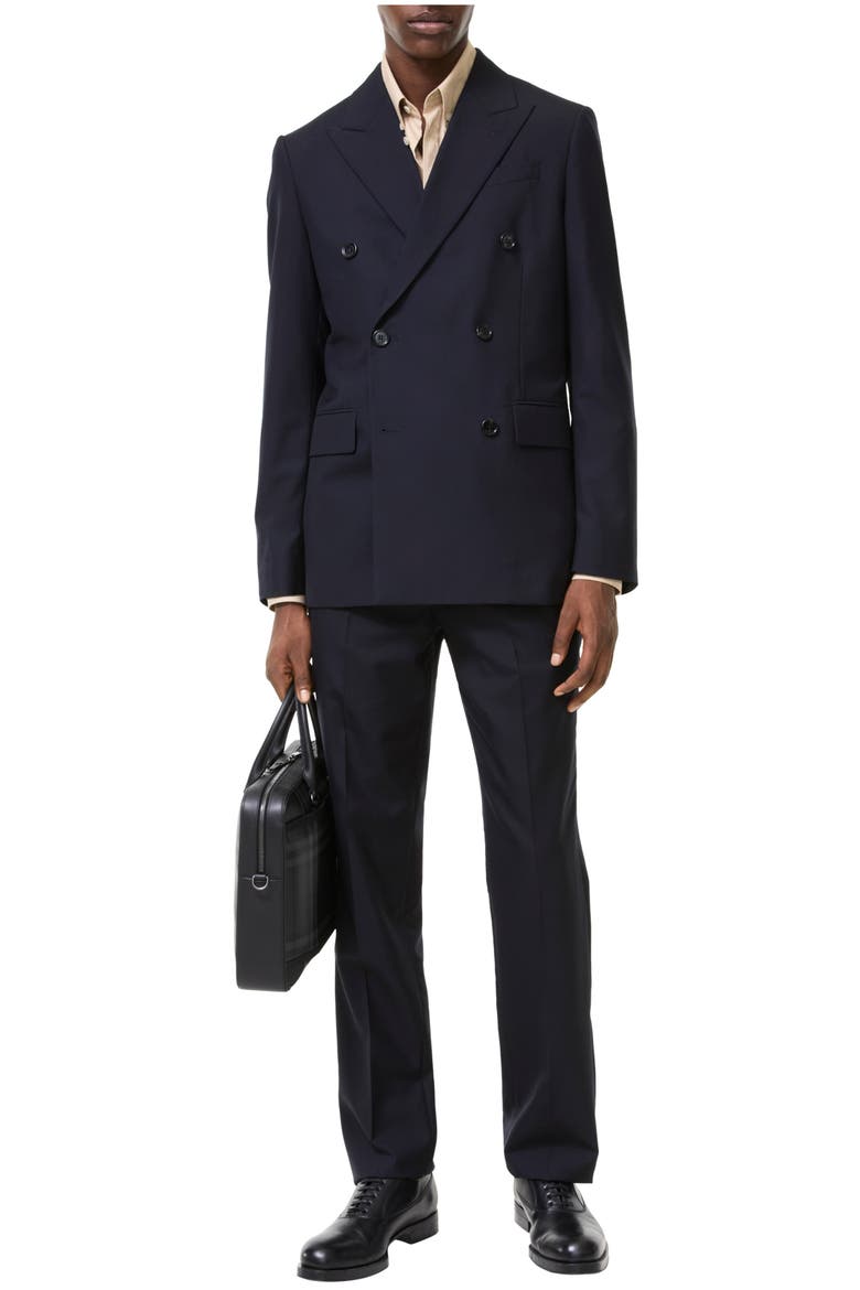 Wool Sloane Tailored Trousers, Main, color, Navy