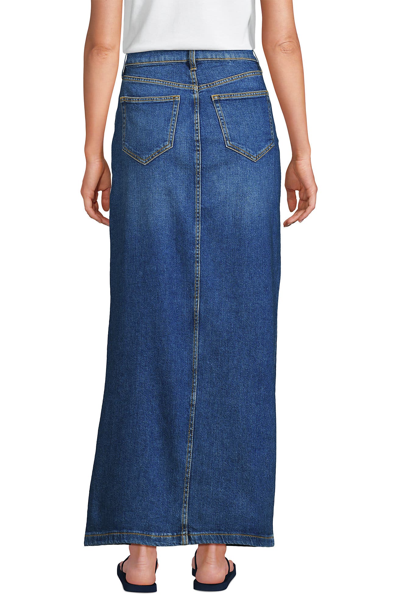 Soft Denim Maxi Skirt - image 4