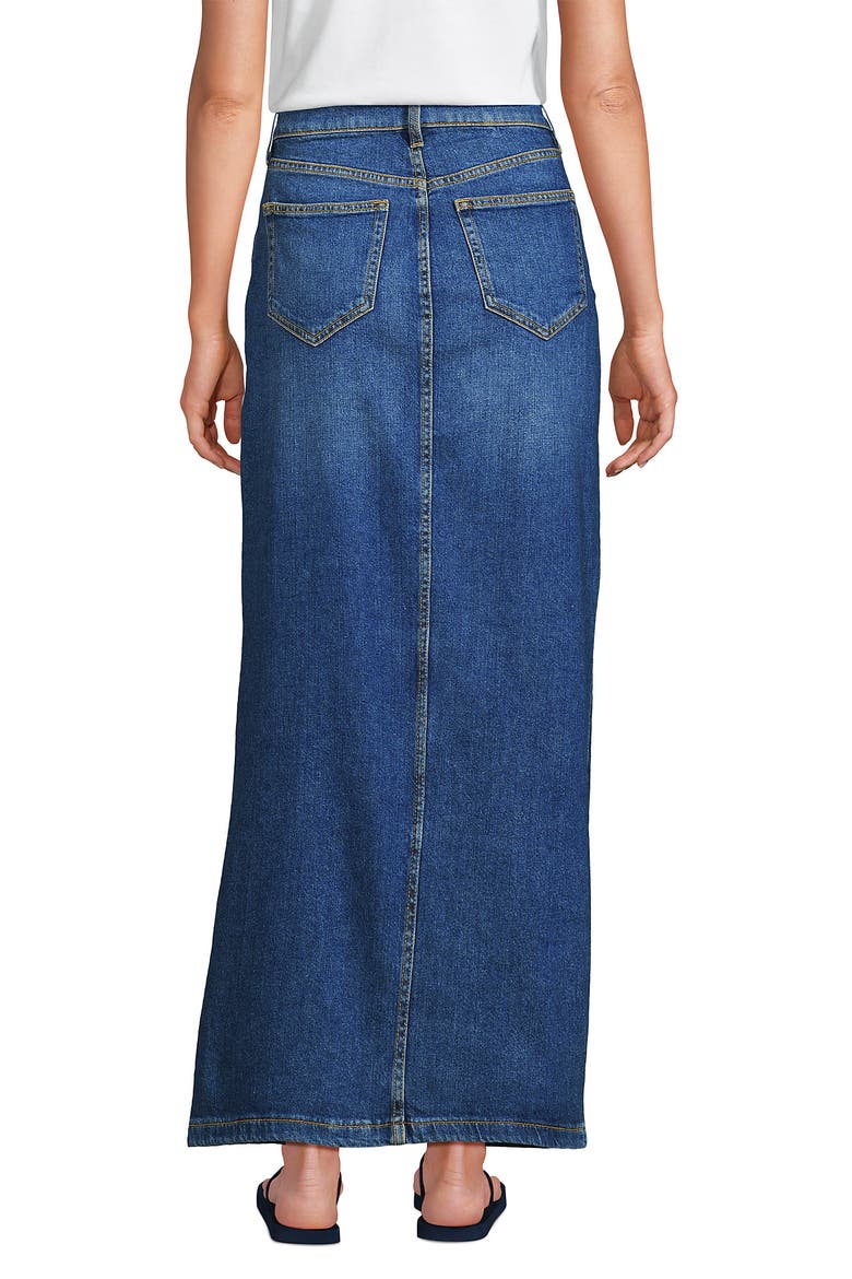 Soft Denim Maxi Skirt, Alternate, color, Indigo Tide Blue