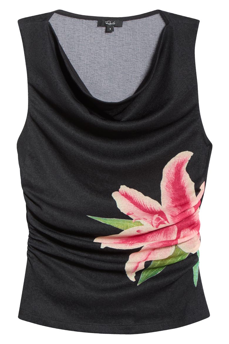 Fete Lily Print Tank, Alternate, color, PEACH LILY