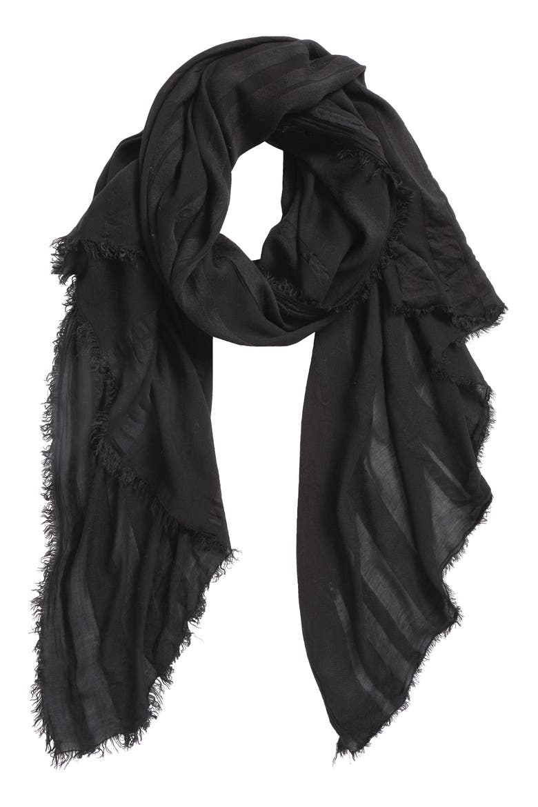 Sheer Stripe Pareo Wrap, Alternate, color, BLACK