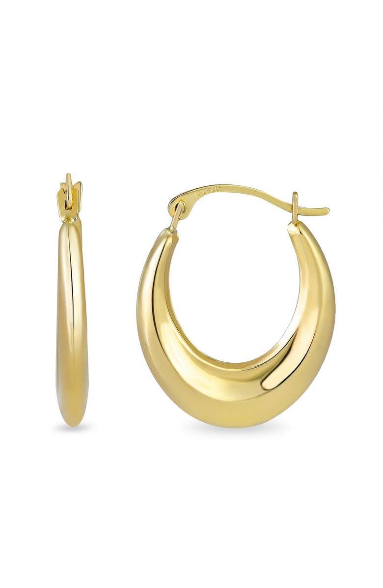 CANDELA JEWELRY Oval Hoop Earrings, Main, color, 