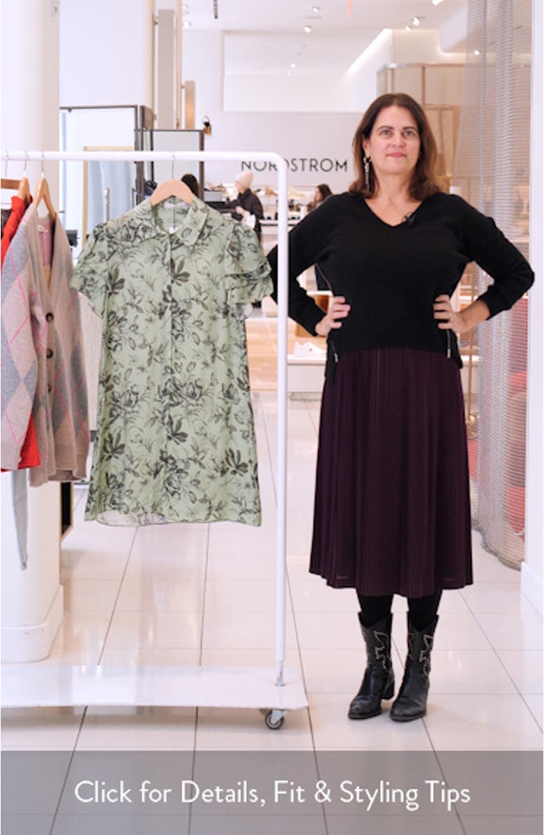 Jem Floral Short Sleeve Shirtdress, sales video thumbnail