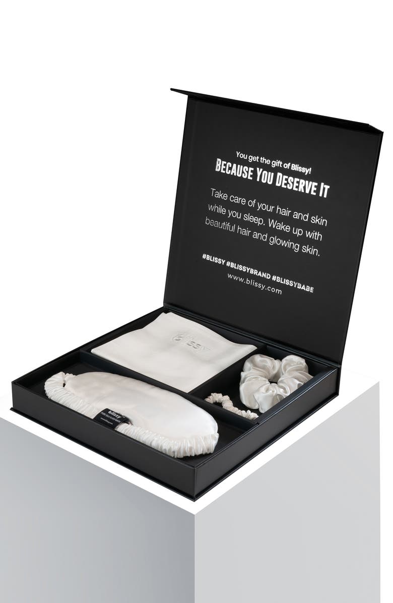 BLISSY Mulberry Silk Dream Set, Alternate, color, Off White