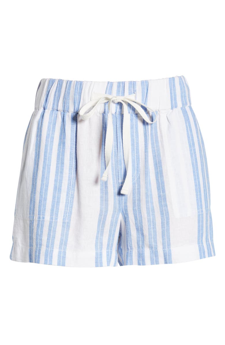 Caslon<sup>®</sup> Stripe Linen Blend Shorts, Alternate, color,