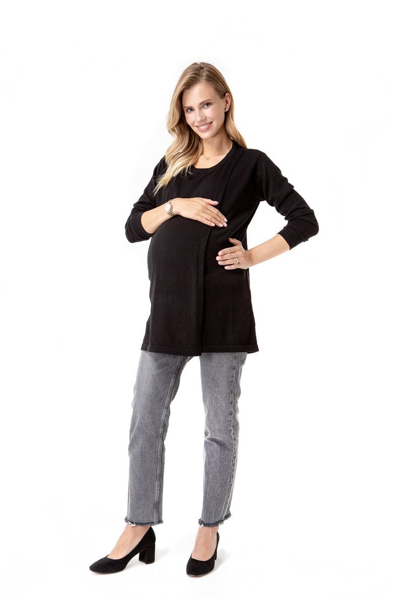 Accouchée Casual Elegance Long Sleeve Maternity/Nursing Knit Top, Alternate, color,