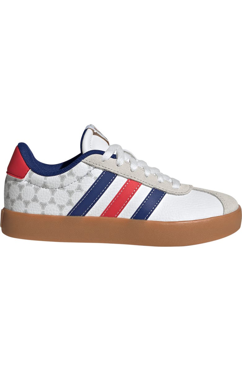 adidas Kids' VL Court 3.0 Sneaker, Alternate, color, White/ Pure Ruby/ Ink