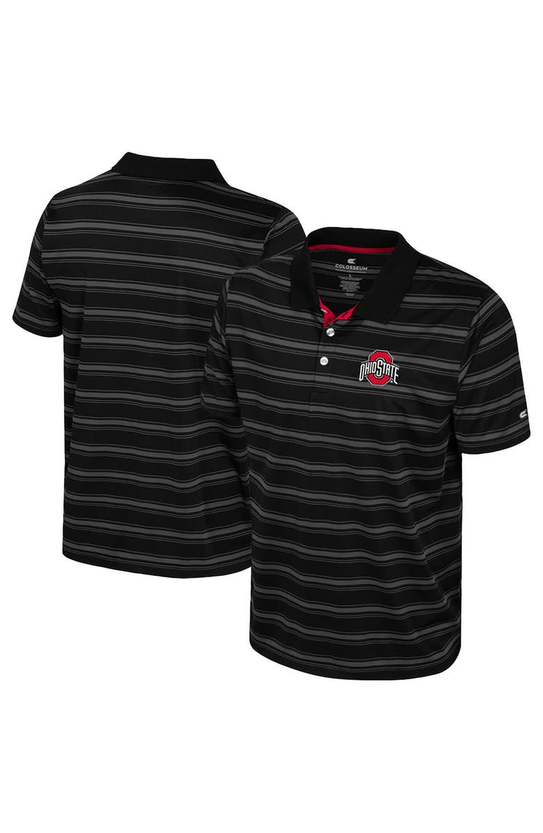 COLOSSEUM Men's Colosseum  Black Ohio State Buckeyes Milk Steak Polo, Main, color, Black