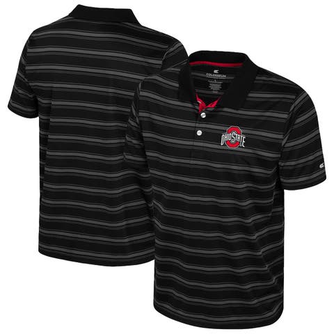 Men's Colosseum  Black Ohio State Buckeyes Milk Steak Polo