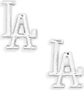 Luv AJ Los Angeles Dodgers Logo Stud Earrings