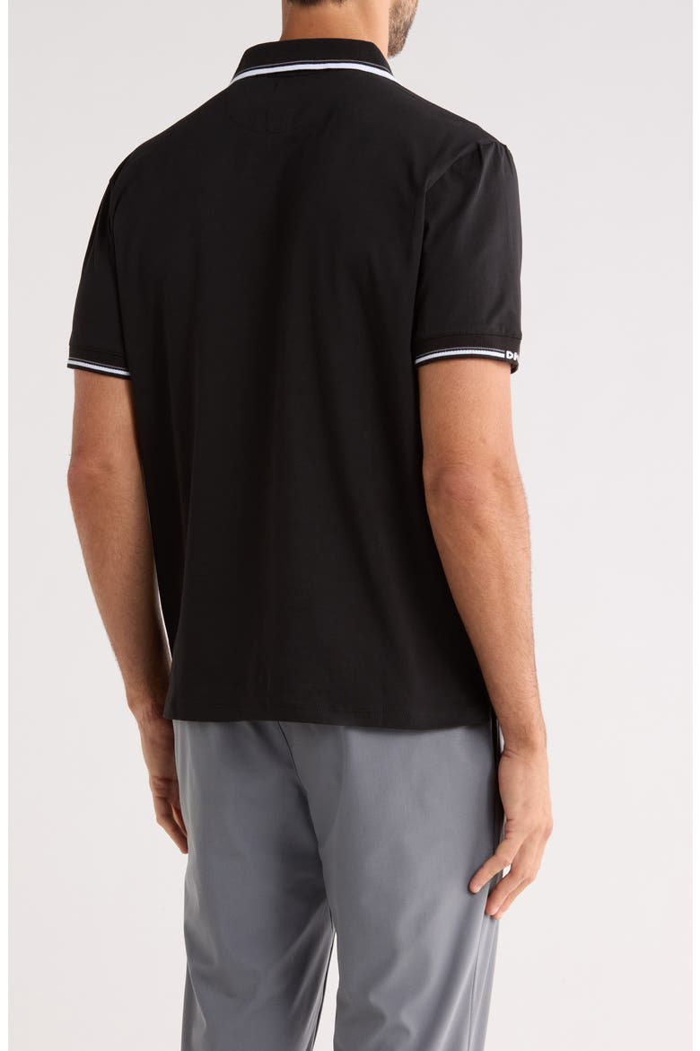 Jory Johnny Collar Polo, Alternate, color, BLACK