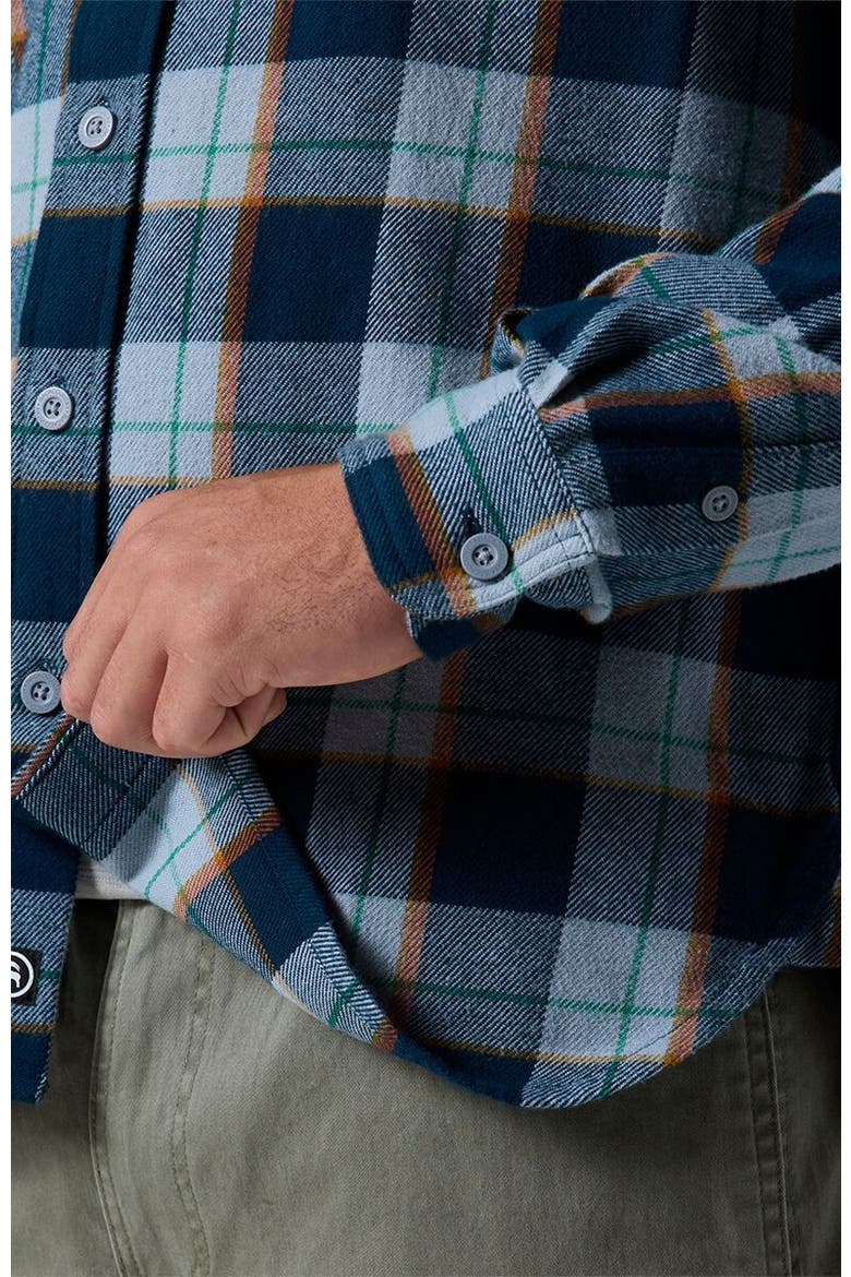 Venture Midweight Flannel Shirt - Men's, Alternate, color, Midnight Blue Drifter Plaid