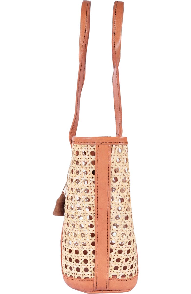 Jelavu Sandi Small Woven Cane Tote, Alternate, color, Tan