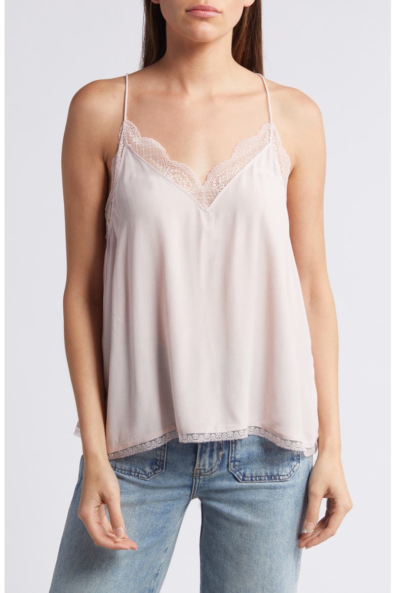 Lace Trim Camisole, Main, color, PINK SEPIA