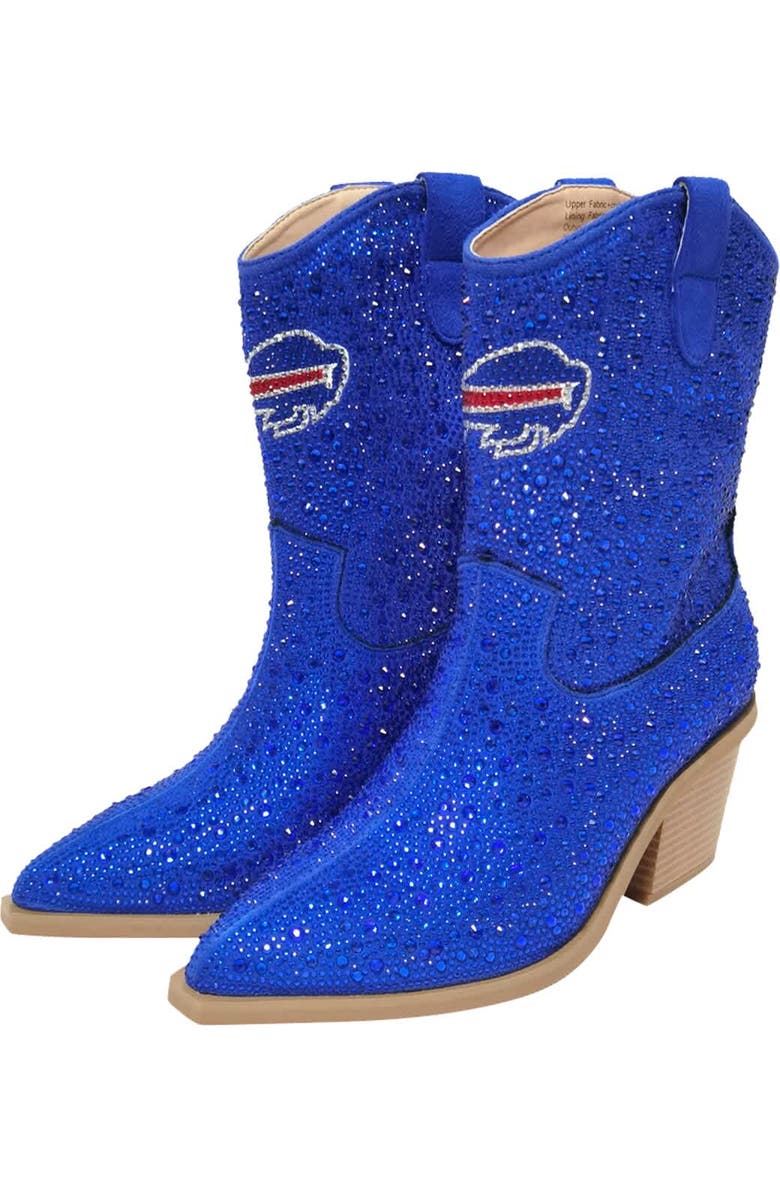 CUCE Women's Cuce Royal Buffalo Bills Crystal Ankle Boots, Alternate, color,