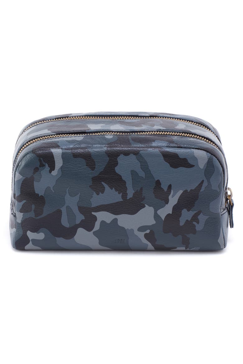 Leather Travel Kit, Alternate, color, BLUE CAMO