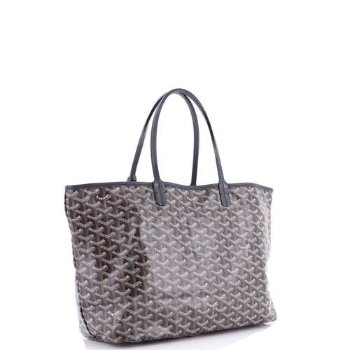 Pre-owned Goyard  Goyard Saint Louis Tote Coated Canvas Pm In Black